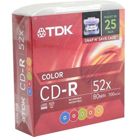 Tdk KSNSCDR25C Color Cd-r 25-pk : Amazon.in: Computers & Accessories
