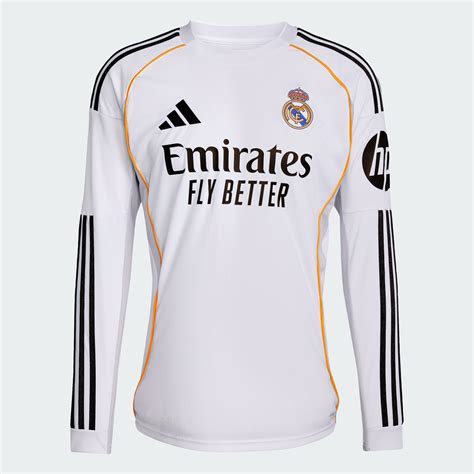adidas Real Madrid 25/26 Long Sleeve Home Jersey - White | adidas UAE