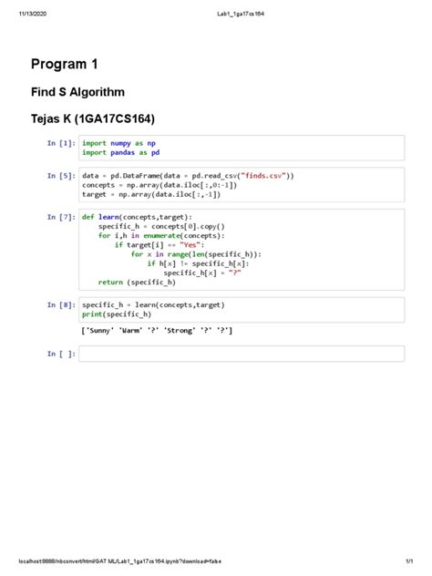 Image result for Find S Algorithm Example