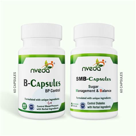 Nveda B-Capsules for BP Control & SMB for Sugar Control - Combo Pack