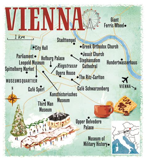 Vienna map by Scott Jessop. January 2014 issue … | Vienna travel ...