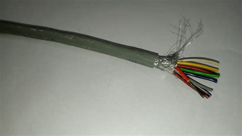 8 core shielded cable 0.25sqmm (14/38swg) for data signal transmission ...