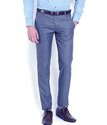 AD & AV Men's Regular Fit Formal Trouser (130_GREENDART_BLUE_CC30_Blue ...
