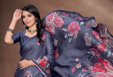 Vipul Akasaa Wholesale Satan Silk Ethnic Sarees - textiledeal.in