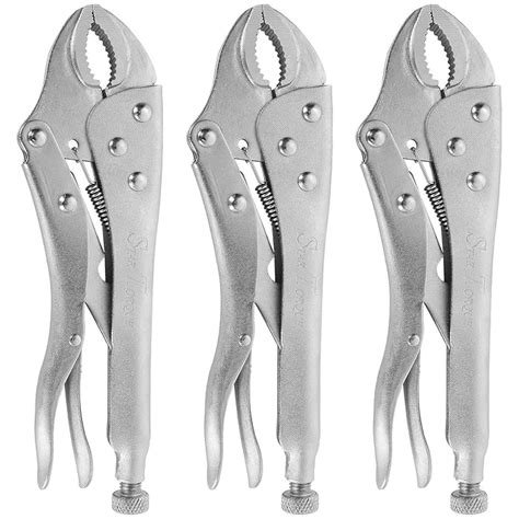 Buy 3Pcs 10 Inch VISE-GRIP, Curved Jaw Locking Pliers with Wire Cutter ...