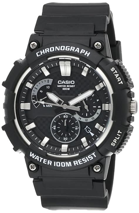 Casio Youth Series Chronograph Black Dial Men's Watch - MCW-200H-1AVDF ...
