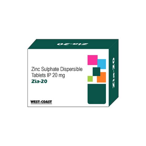 Zia-20 Zinc Sulphate Dispersible IP 20 mg, 100 Tablets Price, Uses ...