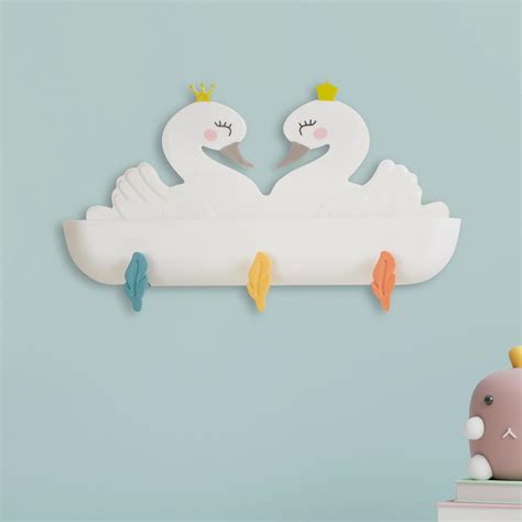 Buy Corsica Slate Kids 3 Knobs Swan Shelf from Corsica by Home Centre ...