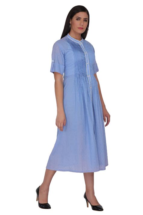 Midi Dress With Center Placket – Kahani Lush