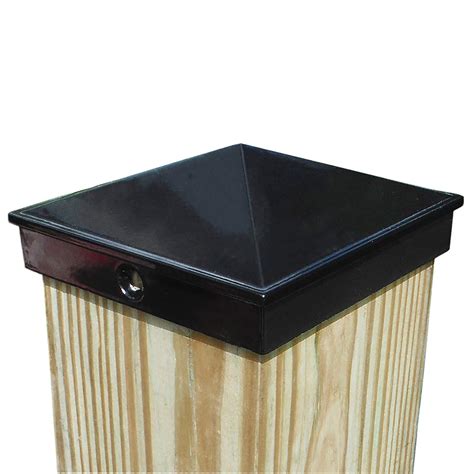 Buy 4x4 Fence Post Cap (3 1/2") Single Pack Black Powder Coated ...