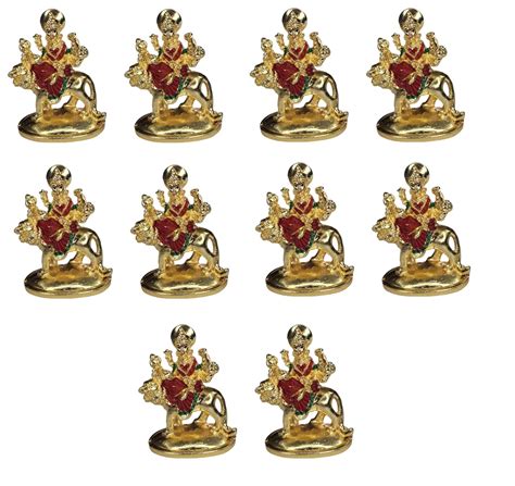 Buy Arnavira® Gold Plated Maa Durga Mata Murti Statue Idol for Pooja ...