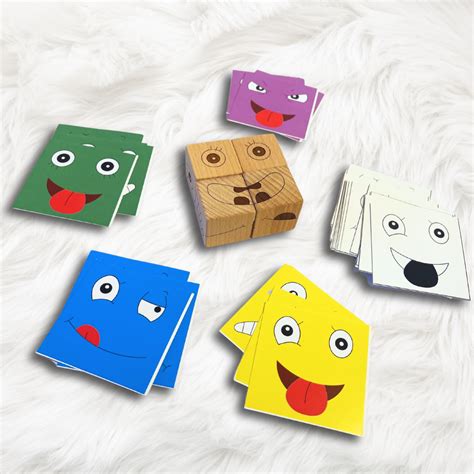 Faces Match Fun Cubes – Brainytots