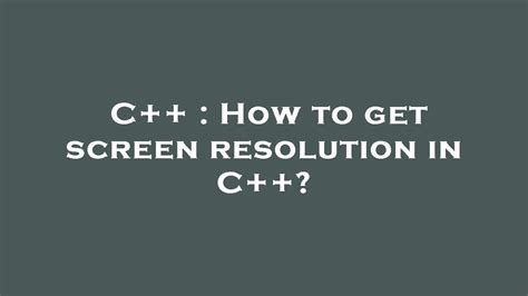 Image result for C Screen Resolution