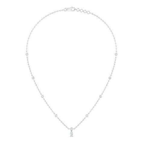 Buy Round & Oval Drop Necklace in Yellow Gold – ANAZIA