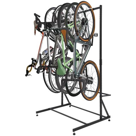 Freestanding Bike Stand for Garage, 5 Bike Storage Rack Vertical Bike ...