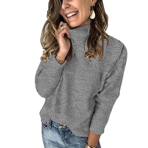 BJUTIR Womens Pullover Sweaters Women'S Winter Long Sleeve Turtleneck ...
