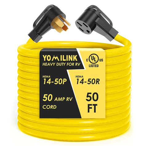 Snapklik.com : UL Listed 50 Feet 50 Amp RV/EV Extension Cord, Heavy ...