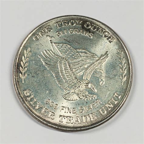 One Troy Ounce .999 Fine Silver Round*1981 US Strategic Stockpile ...