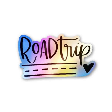 Road Trip Holographic Stickers