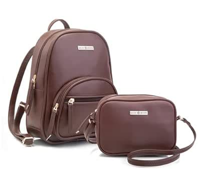 Buy SACCI MUCCI Combo bags for women, Solid Brown Color (Boxy Sling ...