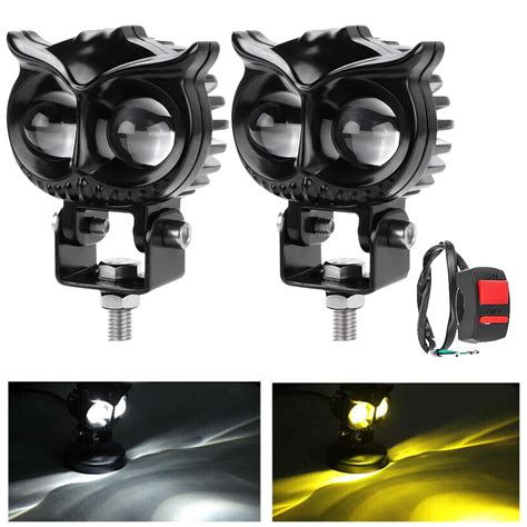 FABTEC Mini Drive Owl Led Fog Light Projector Bar Light with White ...
