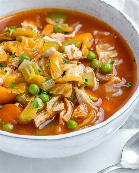 Healthy Chicken Cabbage Soup Recipe | Healthy Fitness Meals