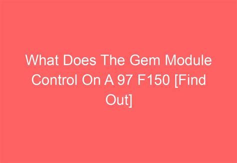 2002 F150 Gem Module 的图像结果