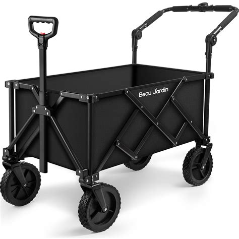 Snapklik.com : BEAU JARDIN 150L Collapsible Folding Wagon Cart 330lbs ...