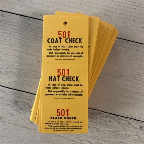 Image result for Plastic Coat Check Tags