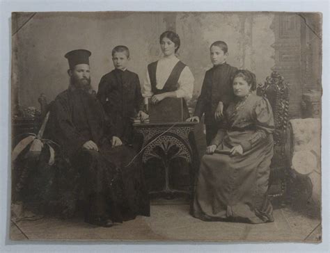 Palestinian Eastern Orthodox priest from Jerusalem with his family of three generations, circa 1893
