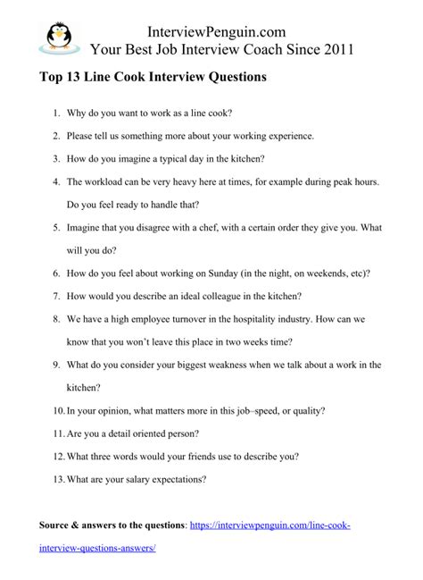 Image result for Cooks Interview Questions
