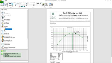 CiviLab: Soil software | Proctor compaction test