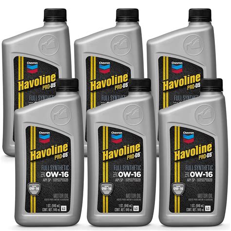 HAVOLINE 223517482 Pro DS Full Synthetic Motor Oil 0W16 Dexos, 1 Quart ...