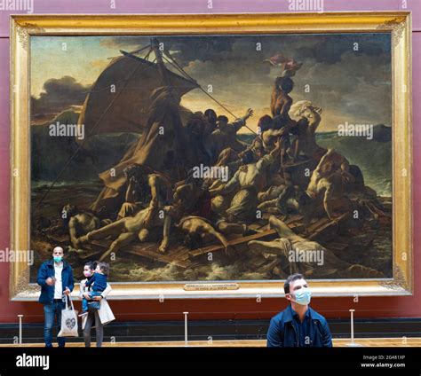 Paris, France - 21 05 2021: Louvre Museum. Denon wing. The raft of the Medusa painting by ...