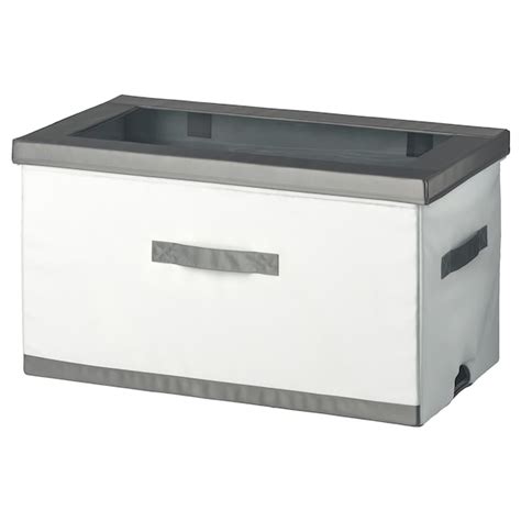 JÄTTEBJÖRN box with lid, white/grey, 81x45x44 cm (32x17 ¾x17 ¼") - IKEA