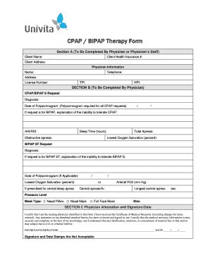 Image result for CPAP Order Form Examples