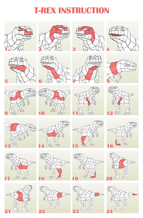 T-rex Papercraft Dinosaur Papercraft Sculpture Triceratops - Etsy Australia