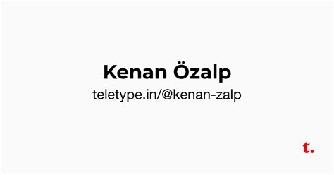 Kenan Özalp — Teletype