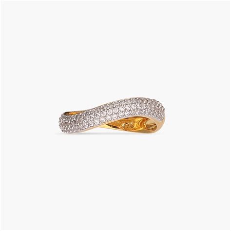 Discover Wave CZ Delicate Silver Band Finger Ring | Paksha – Paksha India