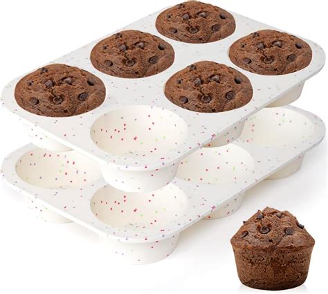 Amazon.com: CAKETIME Jumbo Muffin Pan, 3.5 Inch Large Muffin Pan 6 Cup ...