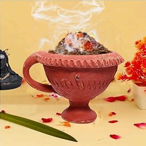 Pure Source India Natural Clay Desi Handmade Dhoop Loban Dani/Dhuni ...