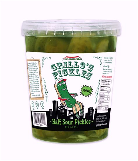 Grillo's Pickles Half-Sours - New Jewish-Style Pickles