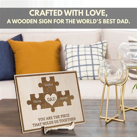 You Are The Piece That Holds Us Together, Personalized Dad Puzzle Sign ...