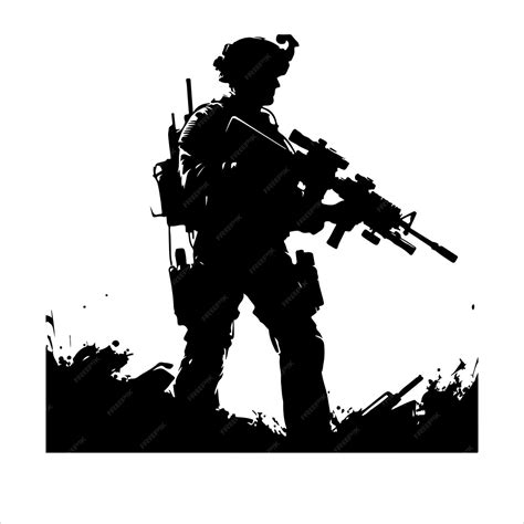 Premium Vector | Soldier silhouettes Vector Soldier silhouettes set