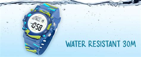 SPIKY Round Digital Sports Watch for Kids (Blue) | Military, Camouflage ...