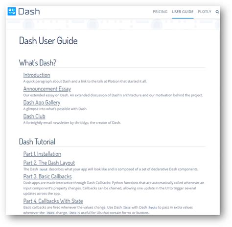 Dash for Python 的图像结果