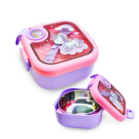 Lunch Box for School Kids – SS304 Lunch Box with Spoon – 750ML – FunBlast
