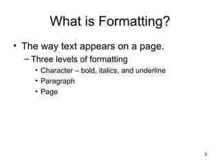 Image result for What Is Basic Formatting