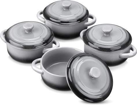 Amazon.com: LOVECASA Mini Cocotte with Lid,12 OZ Small Casserole Dish ...