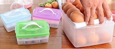 Buy tapu&tinu Double Layer 24 Egg Container Egg Storage Box Multi Color ...